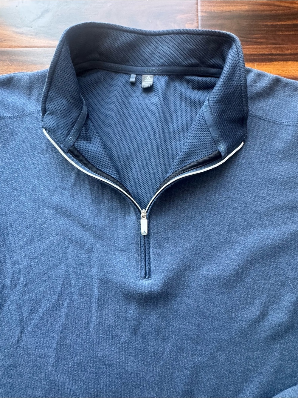 adidas Blue Heather Quarter-Zip Top